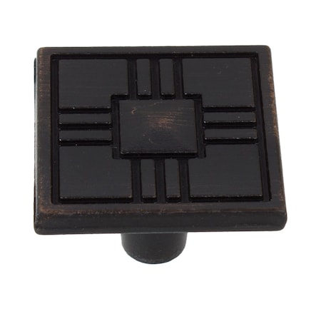 Gliderite Hardware 1-1/4 in. Oil Rubbed Bronze Square Cabinet Knob, 5PK 82929-ORB-5